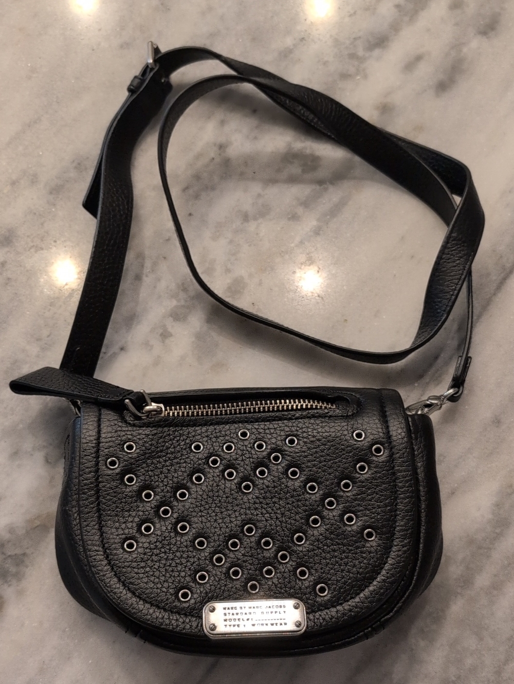 Marc by Marc Jacobs Black Leather Luna Novelty Crossbody Bag